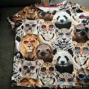 Women’s 2 piece funky animal pajamas